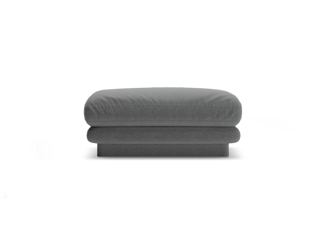 Taburet, Torino-211, Micadoni Home, 80x80x41 cm, tesatura structurata chenille, gri inchis - imagine 5